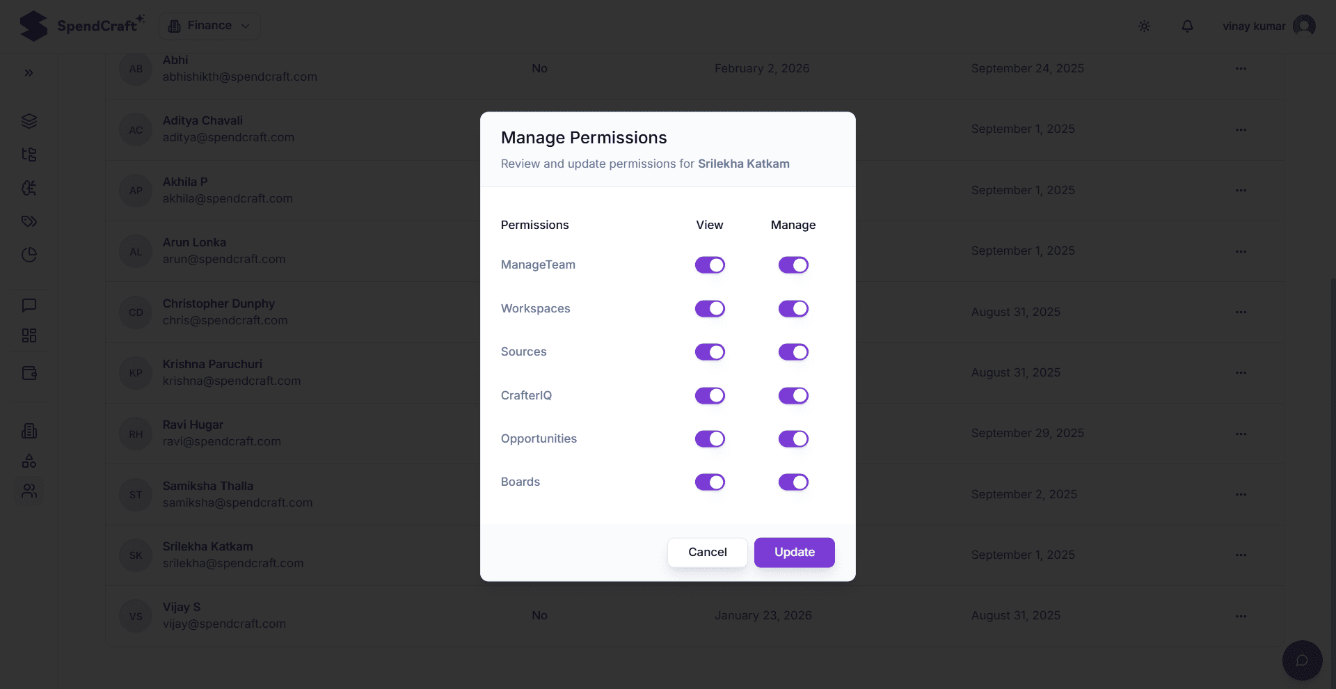 Invite a new team member flow